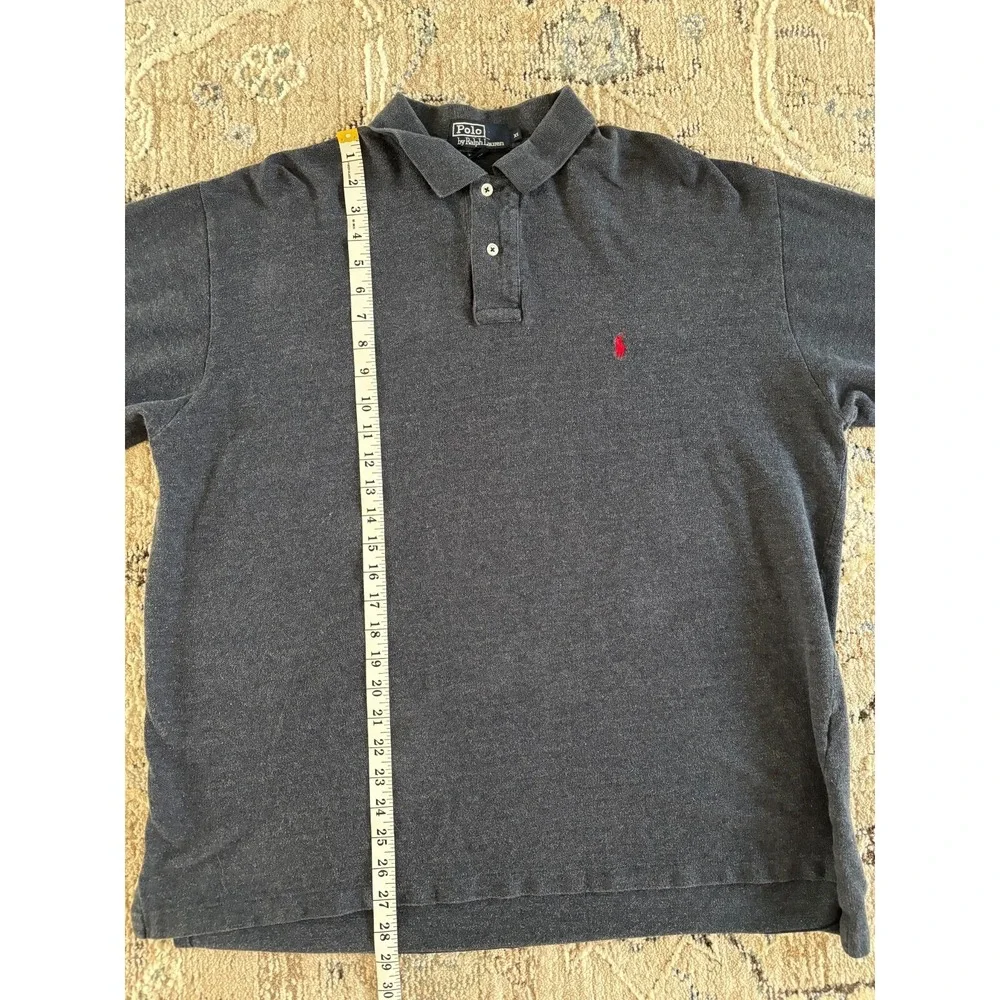 Polo Ralph Lauren Rugby Shirt Men Sz XL Blue 90s Preppy‎ Country Club Vintage